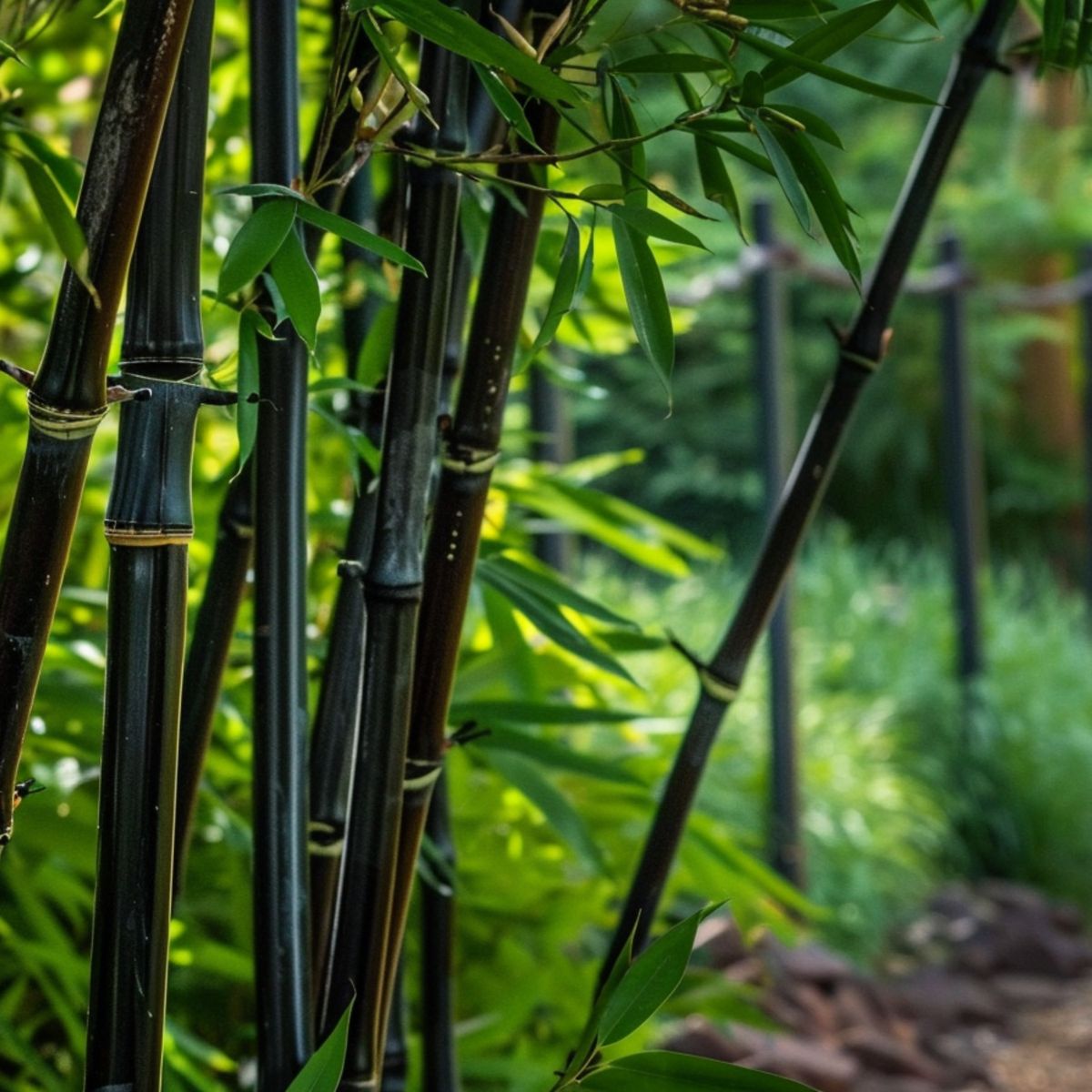 Out Of Category Garden Plants Bambu - Set Om 6 - Fargesia Nitida 'Black Dragon' - Höjd 25-40Cm - ⌀14Cm