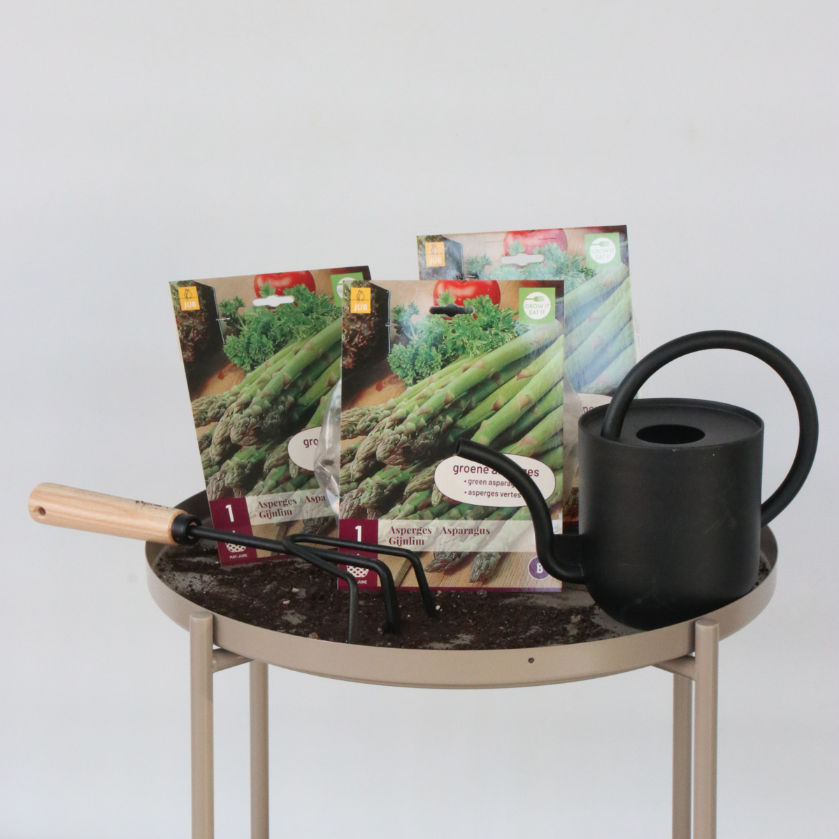 Florastore Grön Sparris - Set Om 4 - Asparagus 'Gijnlim' - Rhizomer - Grön