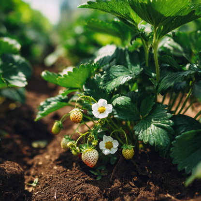 Other Types Of Flower Bulbs Jordgubbsplanta - Set Om 10 - Fragaria Elsanta - Rhizomer - Röd
