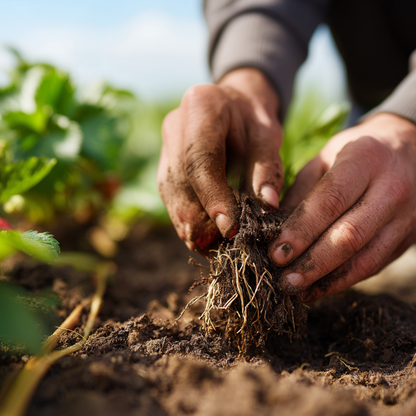 Other Types Of Flower Bulbs Jordgubbsplanta - Set Om 10 - Fragaria Elsanta - Rhizomer - Röd