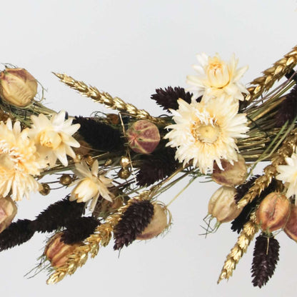 Dried Flowers Diy Dekorativ Krans - Kreativ - Gör Den Själv - Brun/Guld