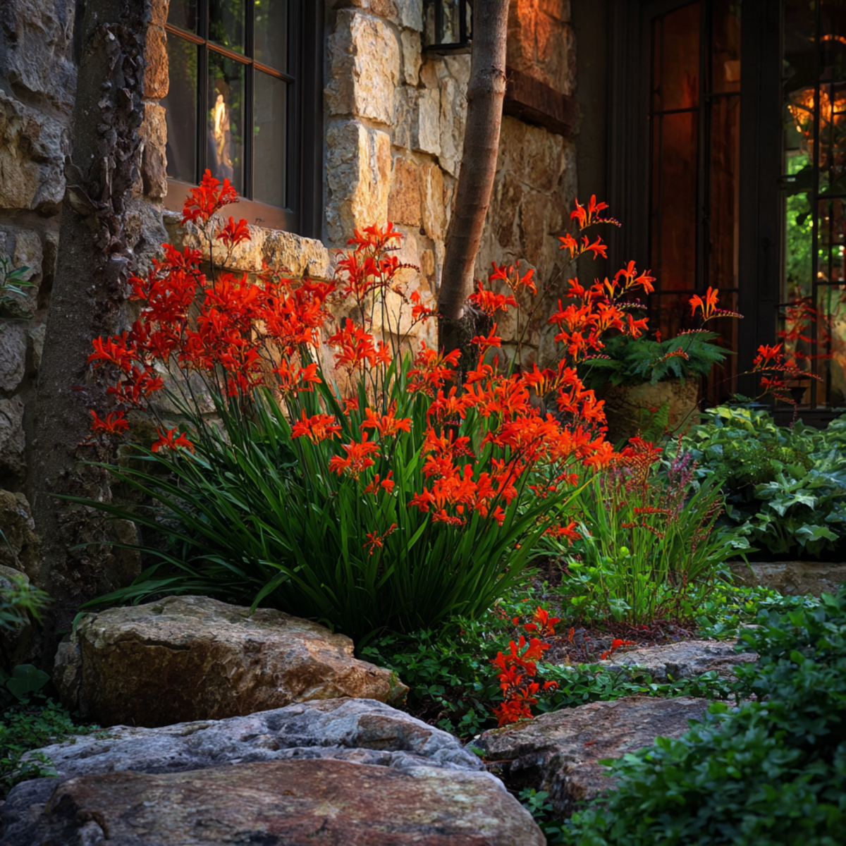Other Types Of Flower Bulbs Montbretia - Set Om 50 - Crocosmia Curtonus 'Lucifer' - Blomlökar - Röd
