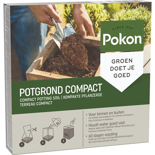 Florastore Pokon Krukjord Kompakt - Kokosjord - Inomhus Och Utomhus - 10 Liter