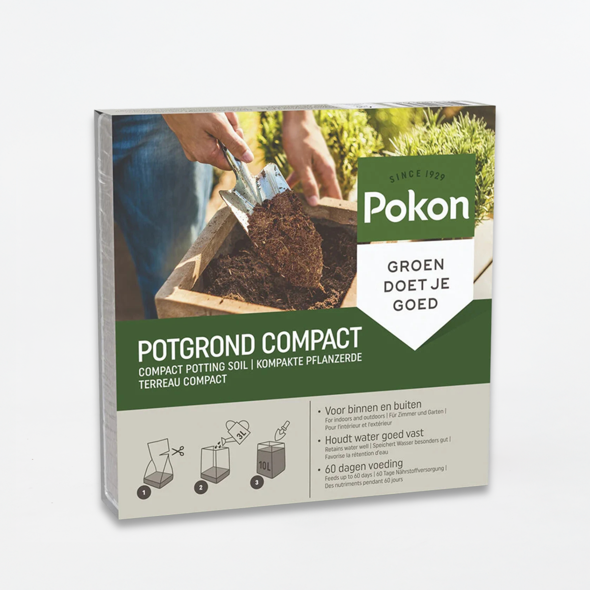 Potting Soil Pokon Krukjord Kompakt - Kokosjord - Inomhus Och Utomhus - 10 Liter