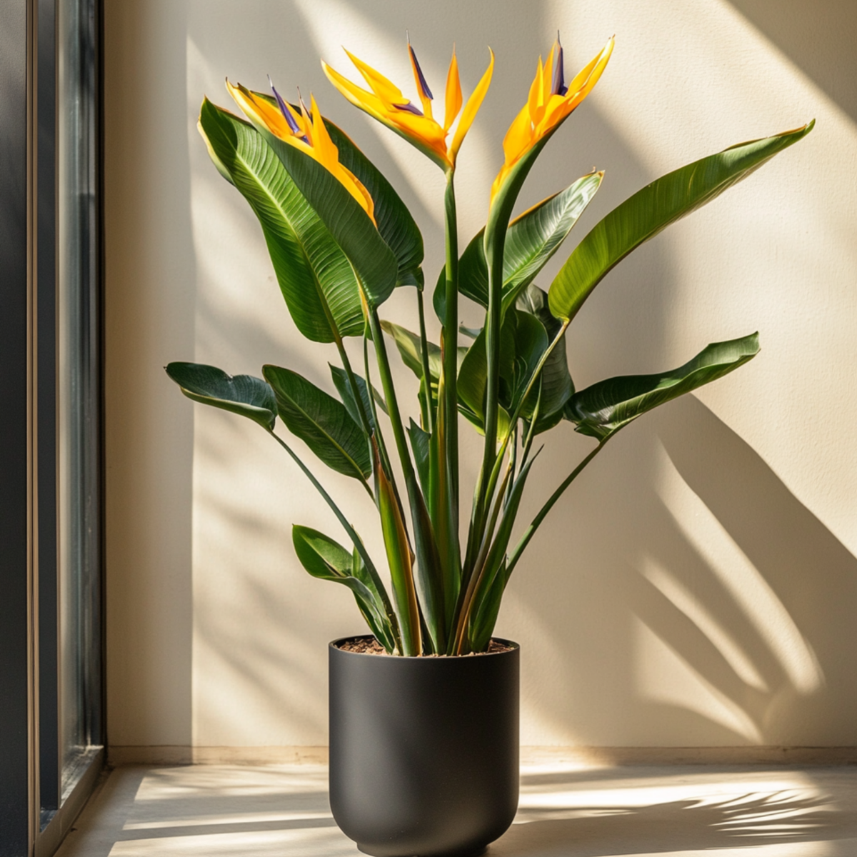 Strelitzia Papegojblomma - Strelitzia Reginea - Höjd 80-100Cm - ⌀27Cm