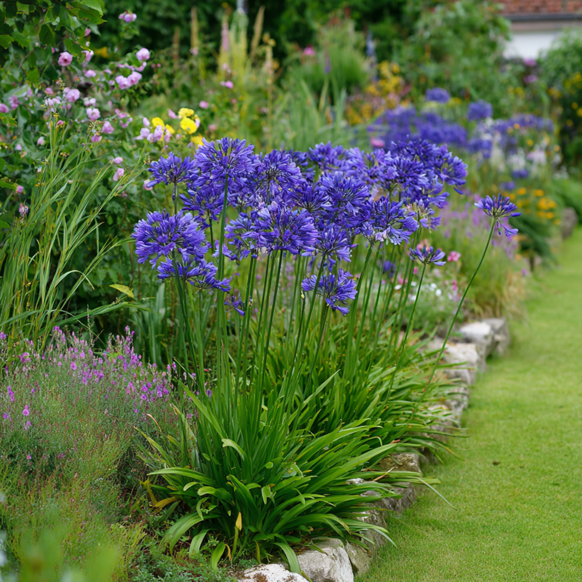 Other Types Of Flower Bulbs Afrikansk Lilja - Set Om 6 - Agapanthus Africanus - Rhizomer - Blå