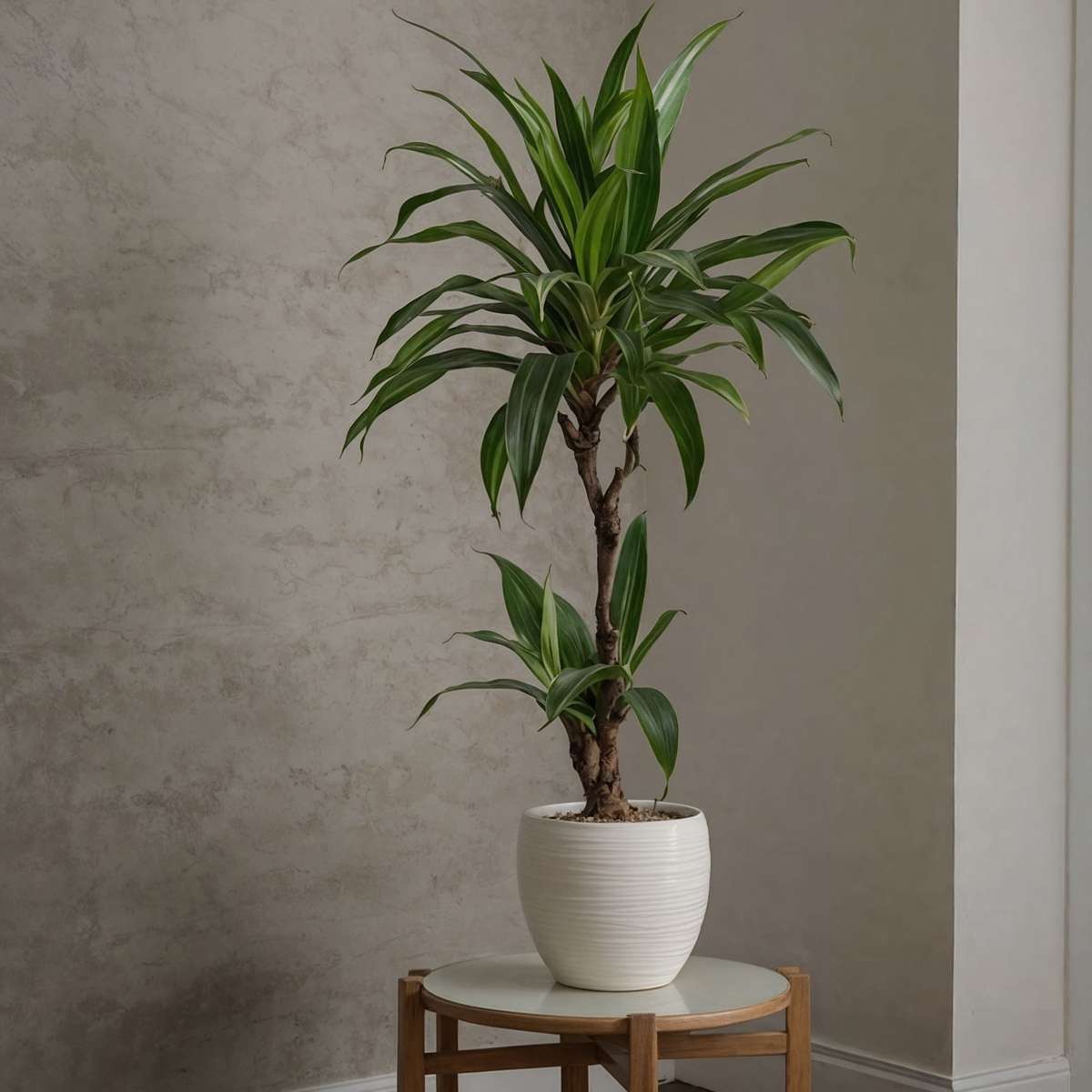 Dracaena Banddracena - Set Om 2 - Dracaena Deremensis Janet Craig - Höjd 60-70Cm - ⌀17Cm