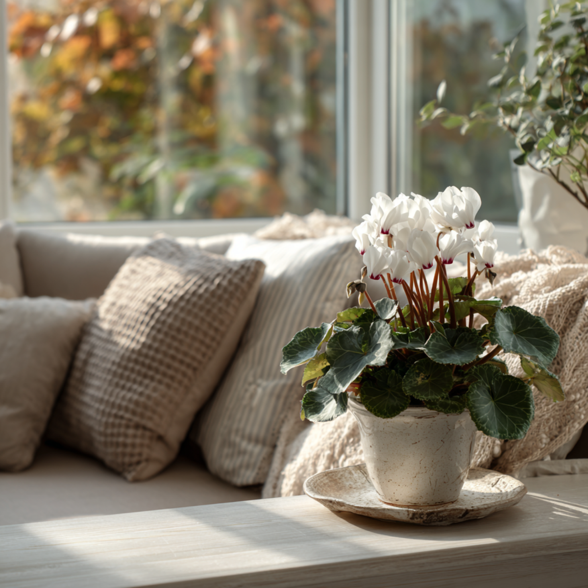 Other Garden Plants Persiskt Cyklamen - Set Om 3 - Cyclamen Persicum 'White' - Höjd 10-20Cm - ⌀9Cm