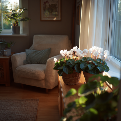 Other Garden Plants Persiskt Cyklamen - Set Om 3 - Cyclamen Persicum 'White' - Höjd 10-20Cm - ⌀9Cm