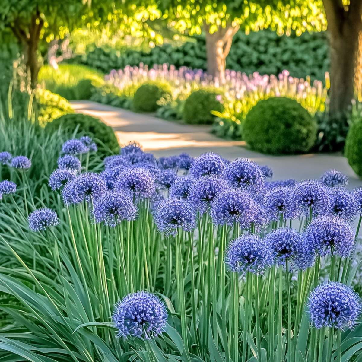Allium Blå Prydnadslök - Allium 'Caeruleum' - Set Med 40 Blomsterlökar