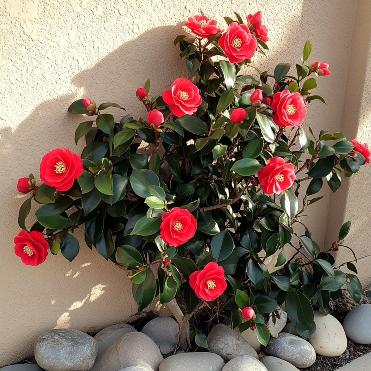 Roses Japansk Ros - Set Om 2 - Camellia Japonica 'Lady C.' - Höjd 50-60Cm - ⌀15Cm