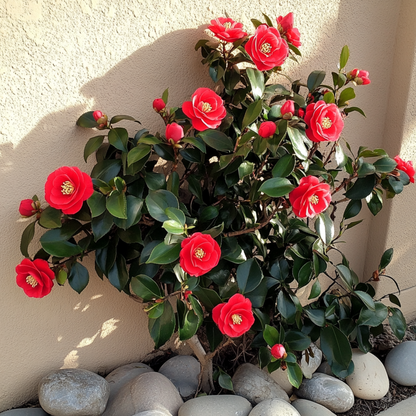 Roses Japansk Ros - Set Om 2 - Camellia Japonica 'Lady C.' - Höjd 50-60Cm - ⌀15Cm