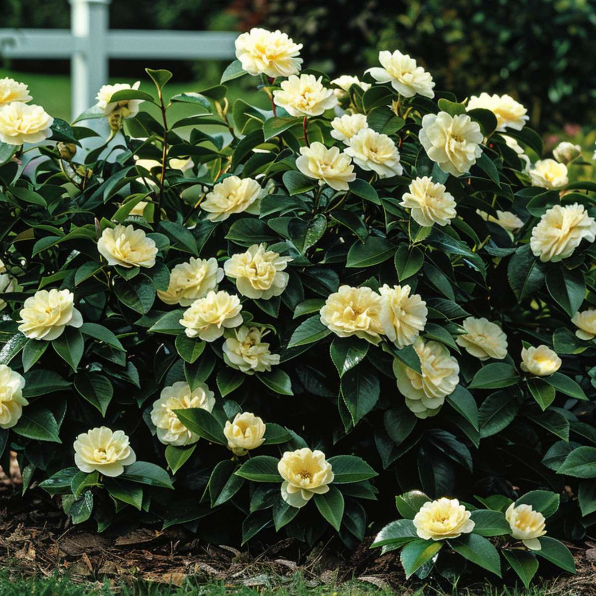 Roses Japansk Ros - Set Om 2 - Camellia Japonica 'Brush Field' - Höjd 50-60Cm - ⌀15Cm