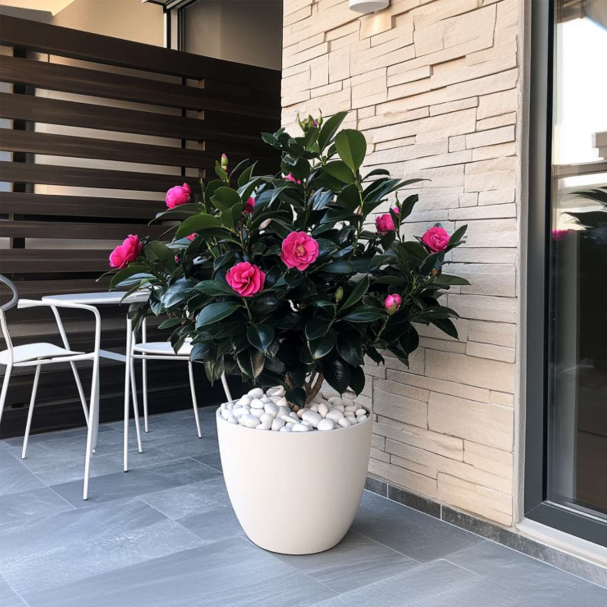 Roses Japansk Ros - Camellia Japonica 'Dr. King' - Höjd 50-60Cm - ⌀15Cm