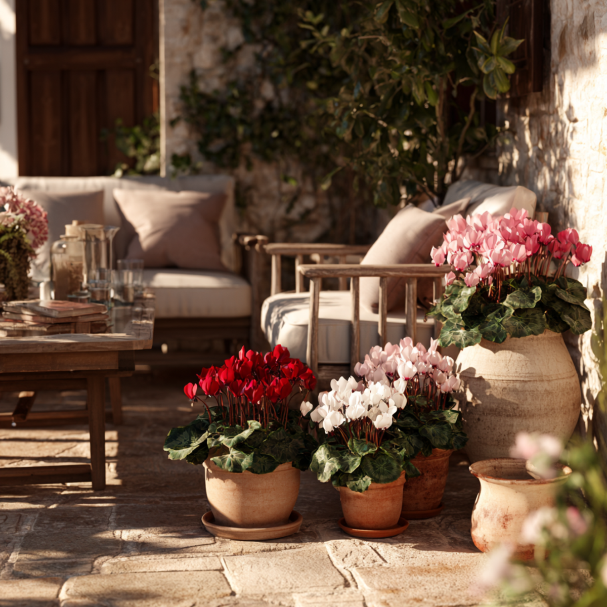 Out Of Category Garden Plants Persiskt Cyklamen - Set Om 6 - Cyclamen Persicum - Höjd 10-20Cm - ⌀9Cm