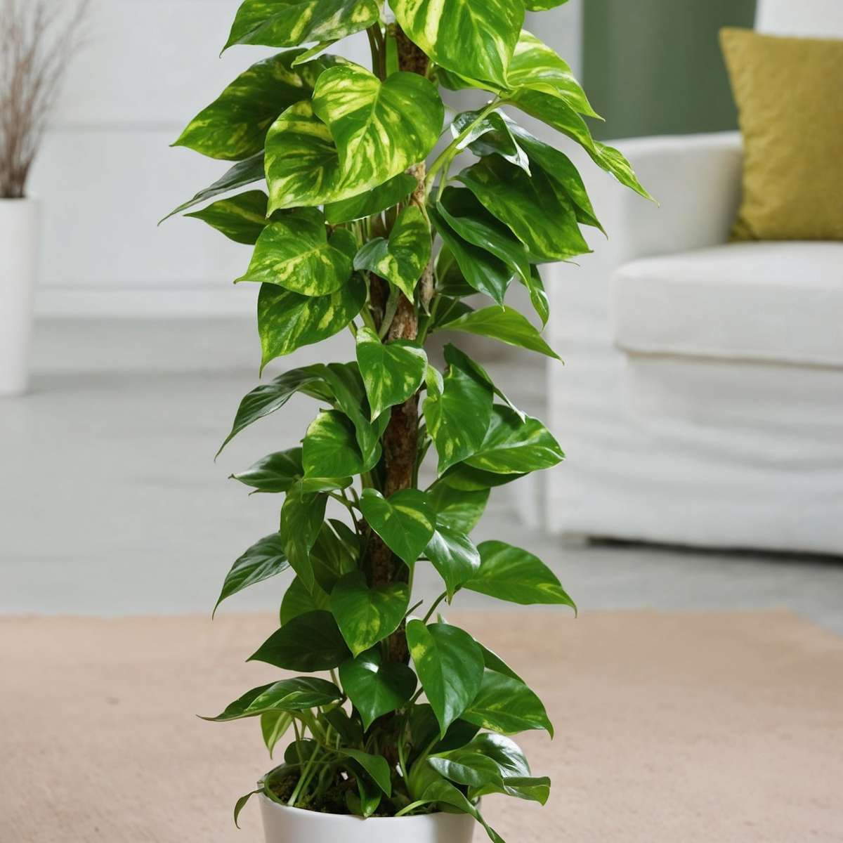 Other Green Houseplants Pothos - Set Om 2 - Epipremnum Scindapsus 'Aureum' - Höjd 80-90Cm - ⌀21Cm