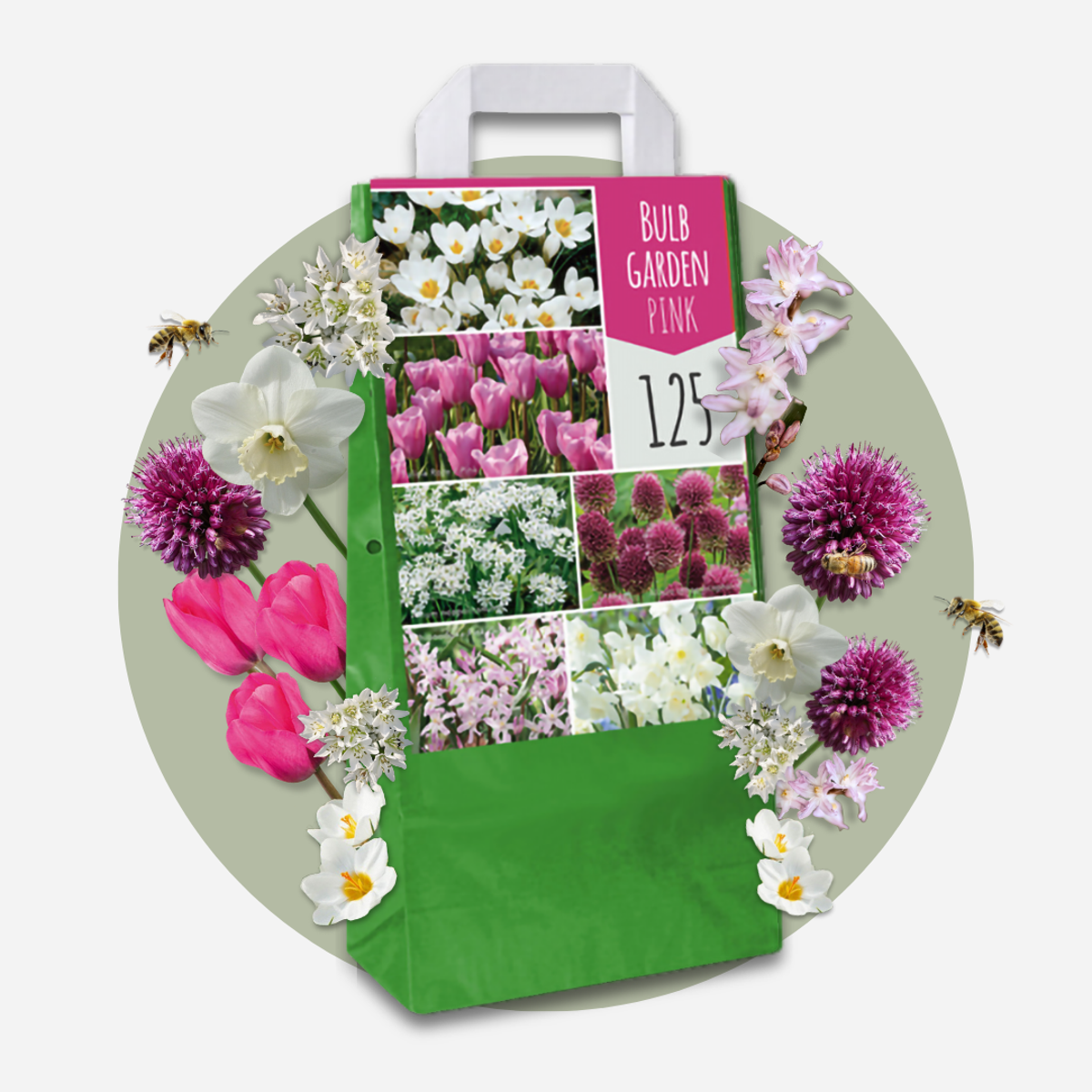Bulb Mix Blomlökpaket - Set Om 125 - Allium, Narcissus, Muscari - Blomlökar - Purpur