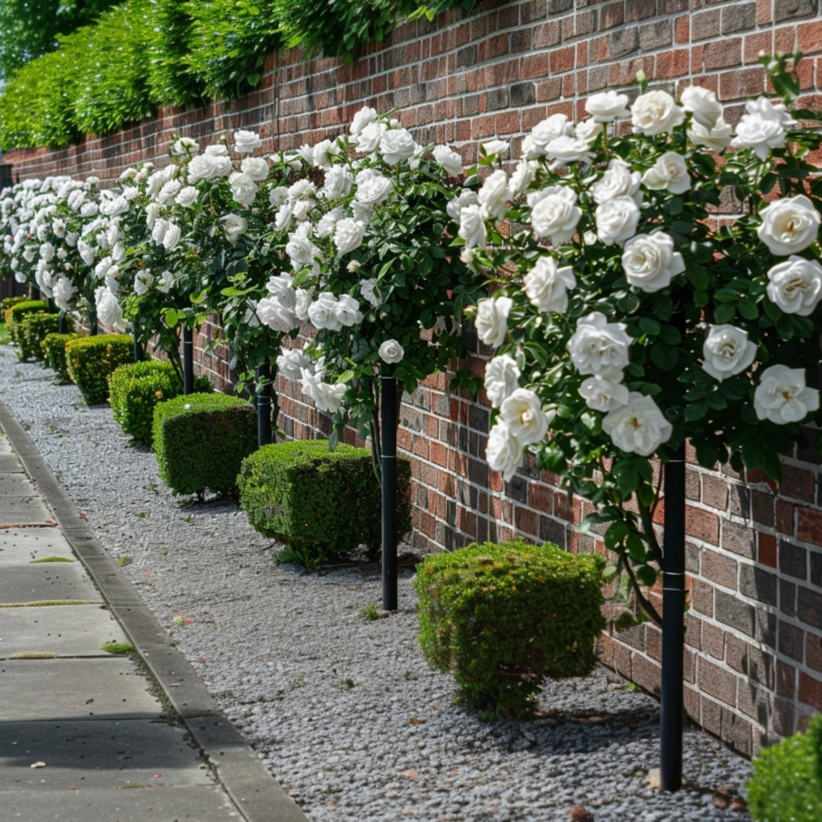 Roses Ros På Stam - Set Om 2 - Rosa Palace ‘Kailani' - Höjd 80-100Cm - ⌀19Cm