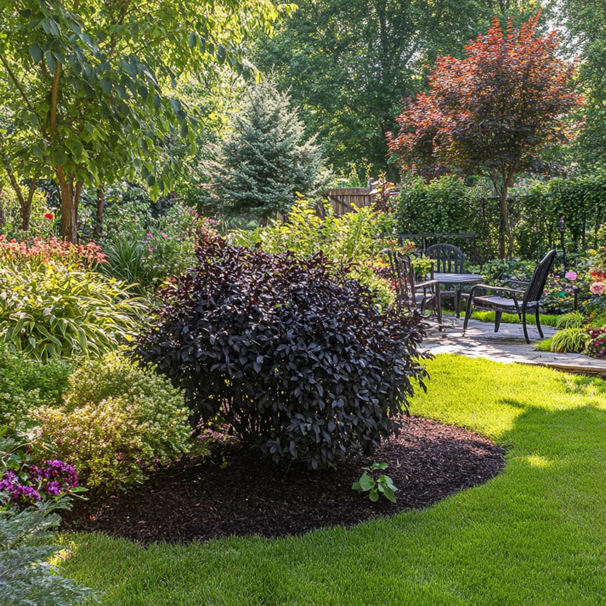 Other Shrubs Purpurfläder - Set Om 4 - Sambucus Nigra 'Black Lace' - Höjd 25-40Cm - ⌀17Cm