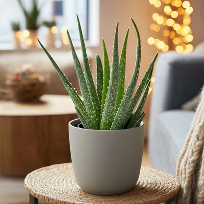 Out Of Category Houseplants Aloe Vera - Set Om 2 - Aloe Barbadensis - Höjd 25-40Cm - ⌀10,5Cm