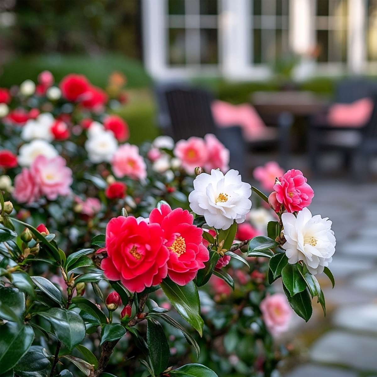 Out Of Category Garden Plants Japansk Ros - Set Om 6 - Camellia Japonica - Höjd 25-40Cm - ⌀9Cm