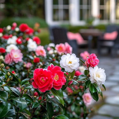 Out Of Category Garden Plants Japansk Ros - Set Om 6 - Camellia Japonica - Höjd 25-40Cm - ⌀9Cm