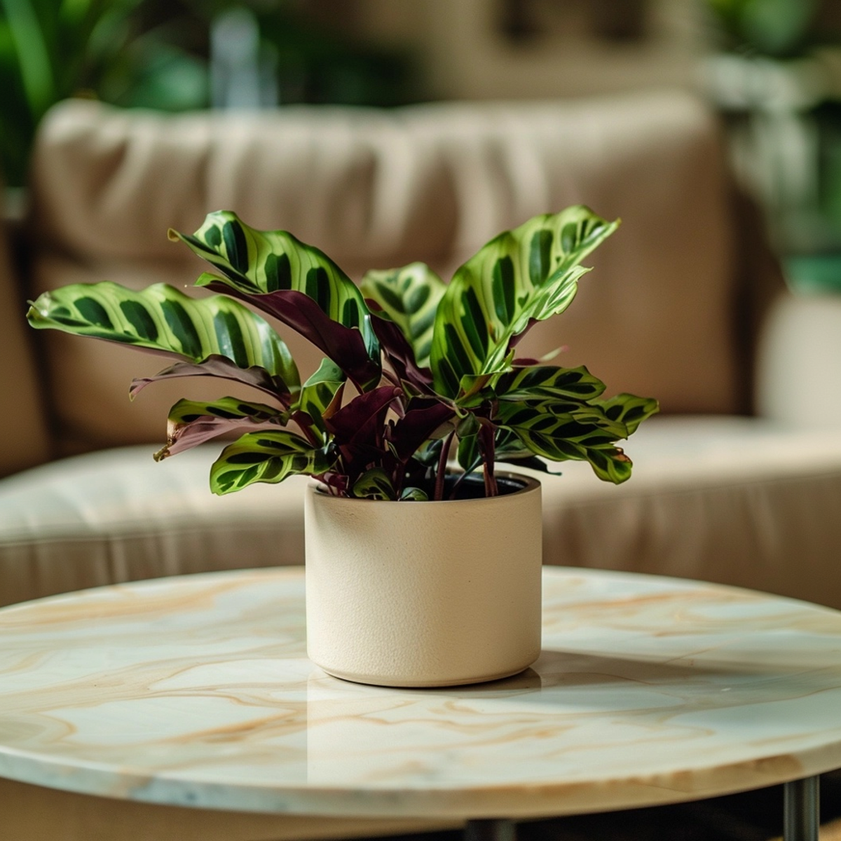 Out Of Category Houseplants Påfågelväxt - Kalatea - Set Om 2 - Goeppertia Insignis - Höjd 30-40Cm - ⌀12Cm