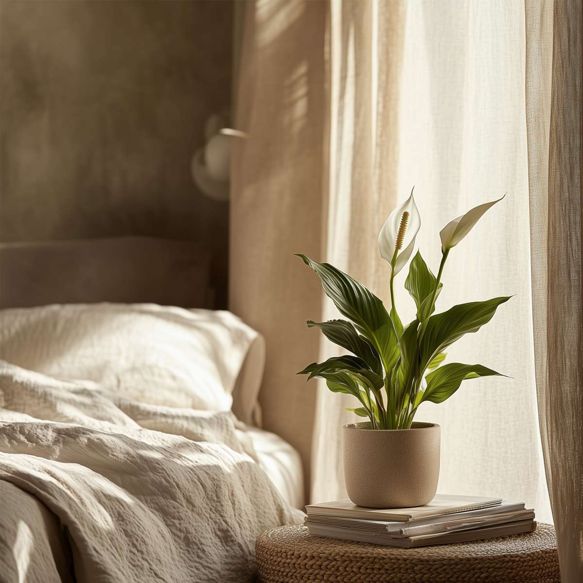 Out Of Category Houseplants Fredskalla - Set Om 4 - Spathiphyllum 'Torelli' - Höjd 30-45Cm - ⌀12Cm