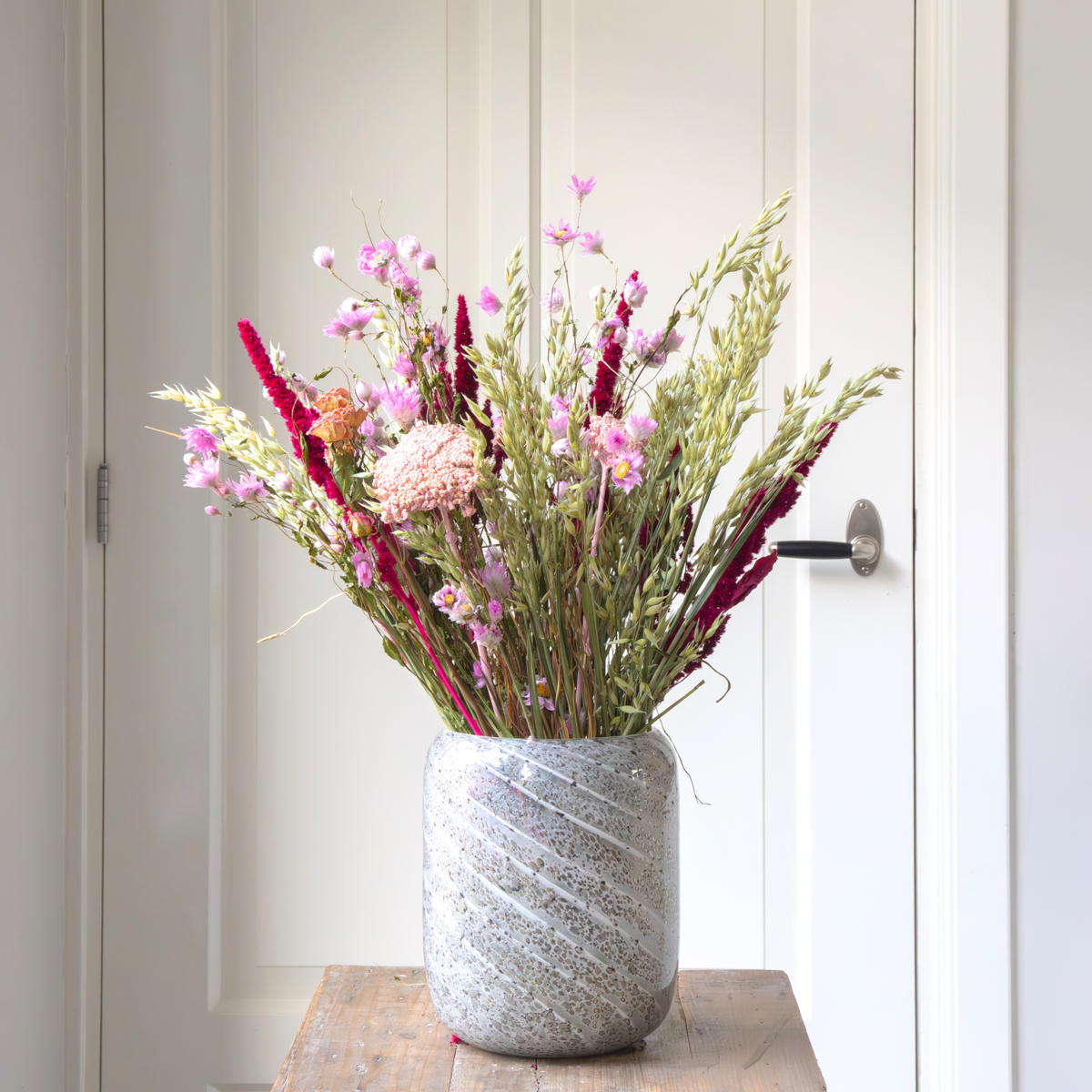 Dried Flowers Bukett 'Trendy Lucky Love' - Torkade Blommor - Höjd 55Cm