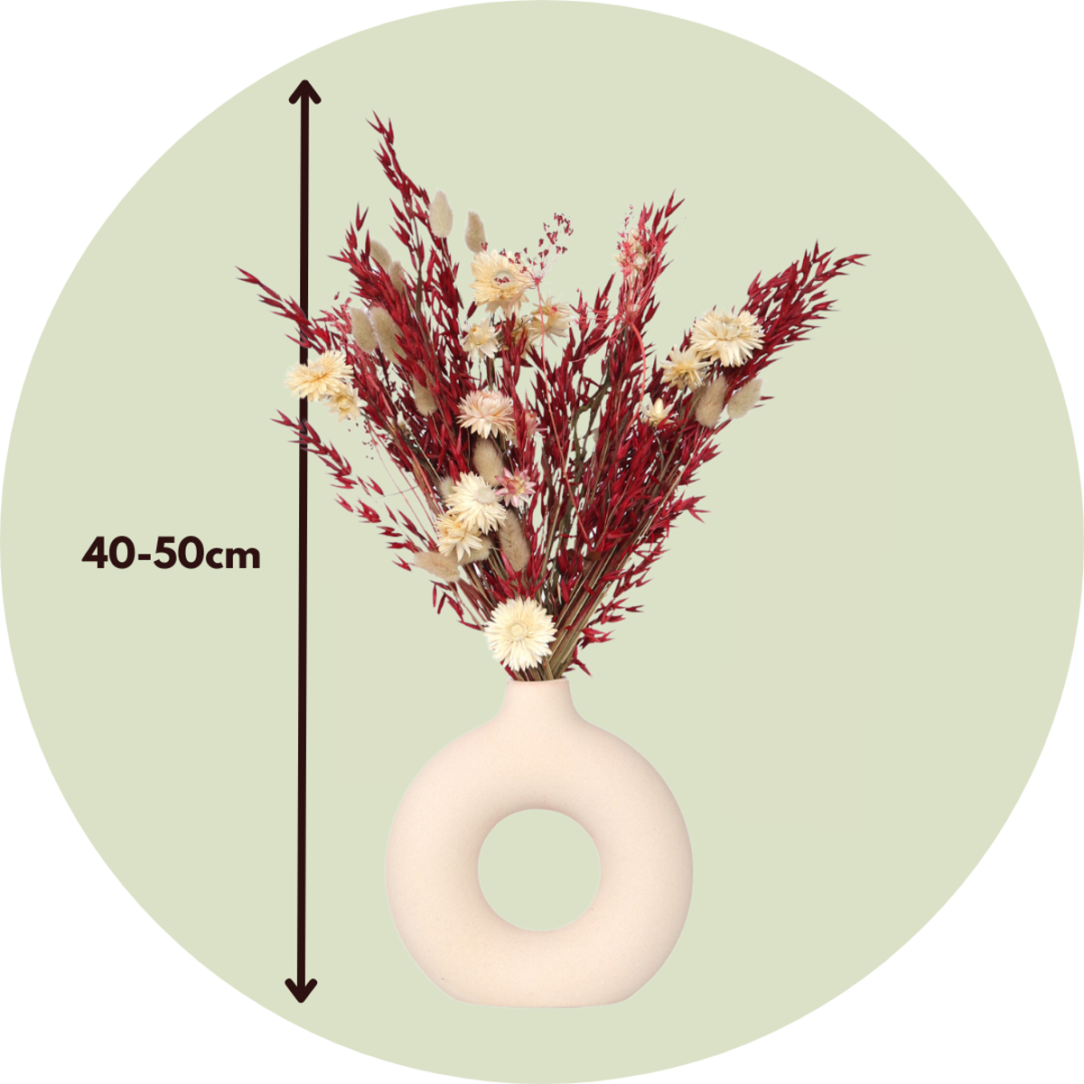 Dried Flowers Bukett 'Loose Fit Lady Bird' - Torkade Blommor - Höjd 50Cm