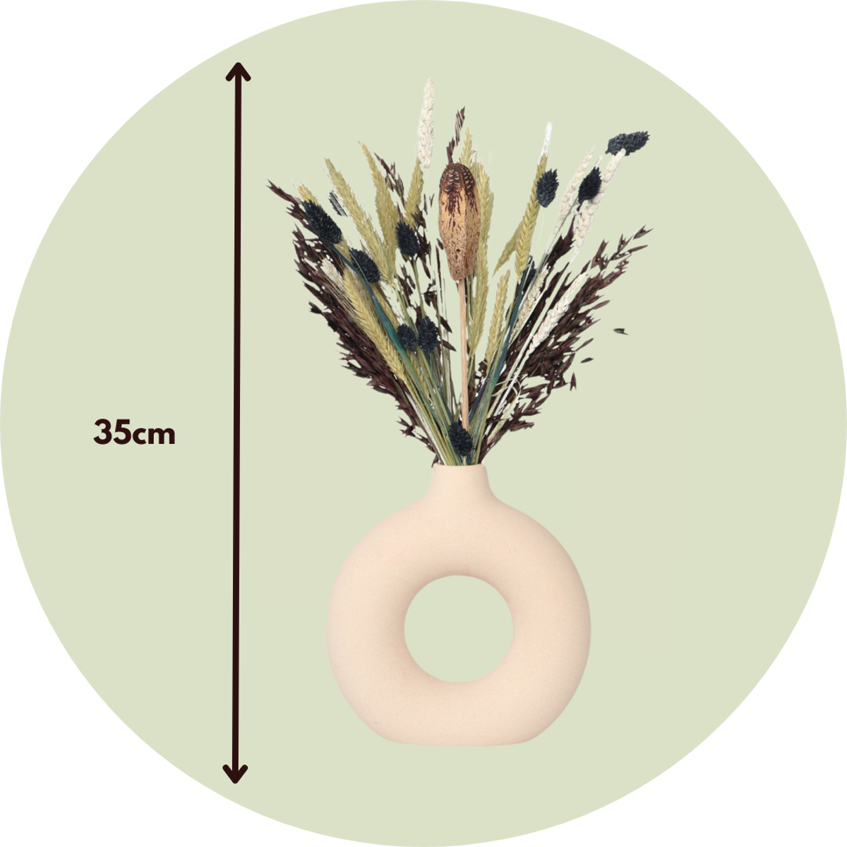 Dried Flowers Bukett 'Ocean Breeze' - Torkade Blommor - Höjd 35Cm