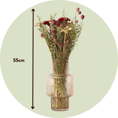Dried Flowers Bukett 'Trendy Lumi' - Torkade Blommor - Höjd 55Cm