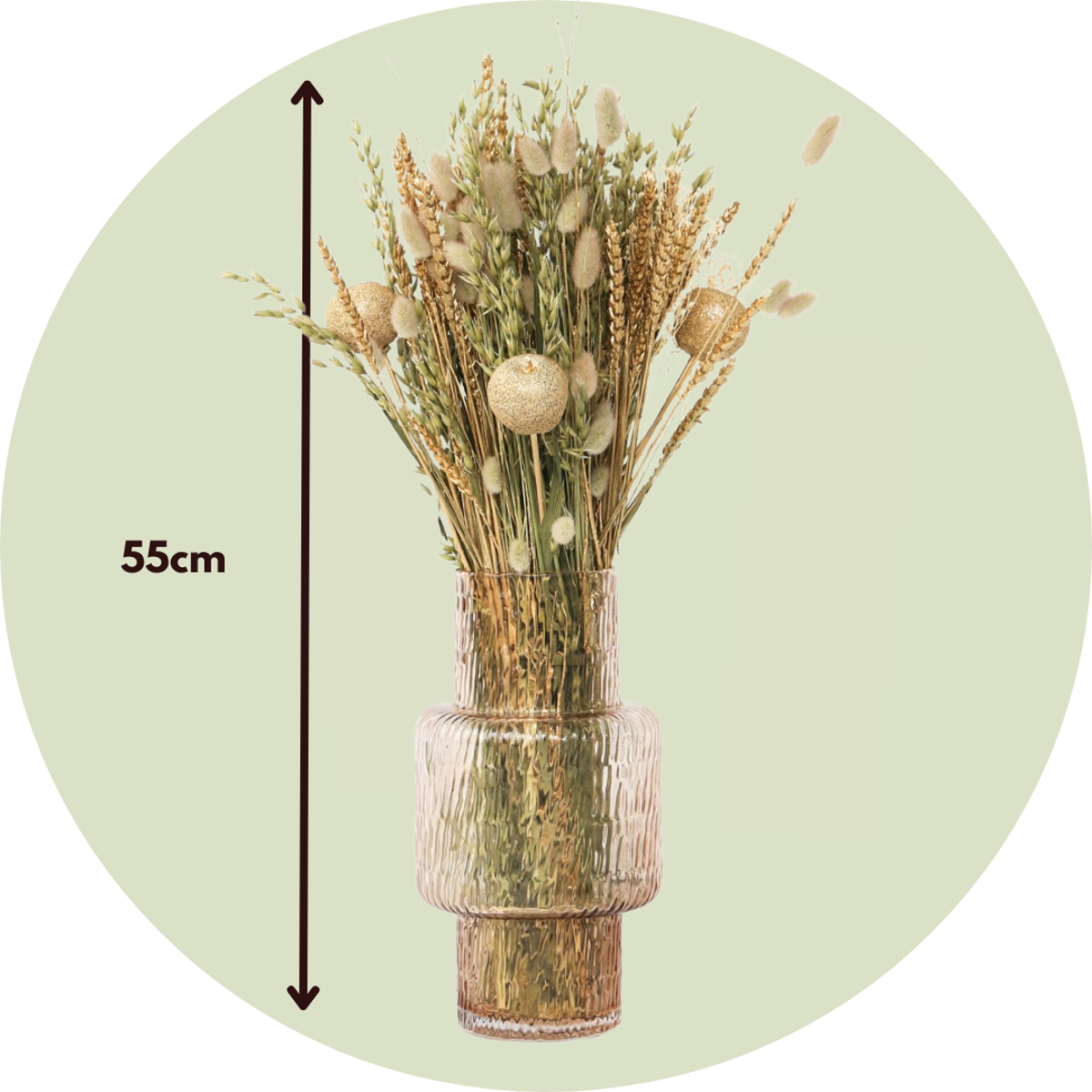 Dried Flowers Bukett 'Large Angel' - Torkade Blommor - Höjd 55Cm