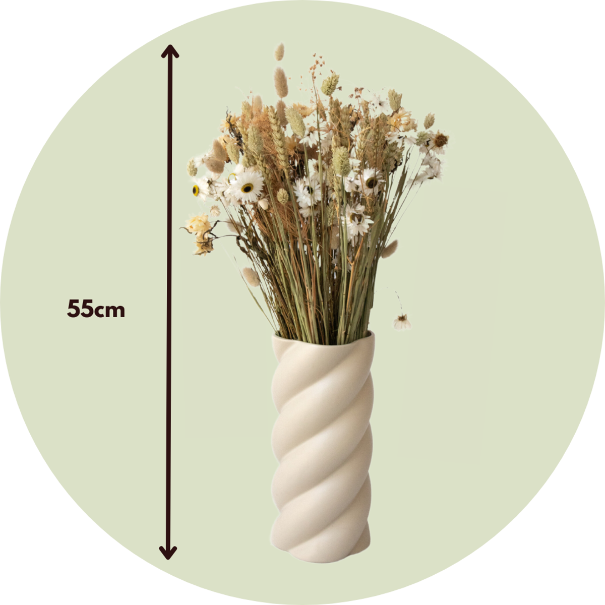 Dried Flowers Bukett 'Anita' - Torkade Blommor - Höjd 55Cm