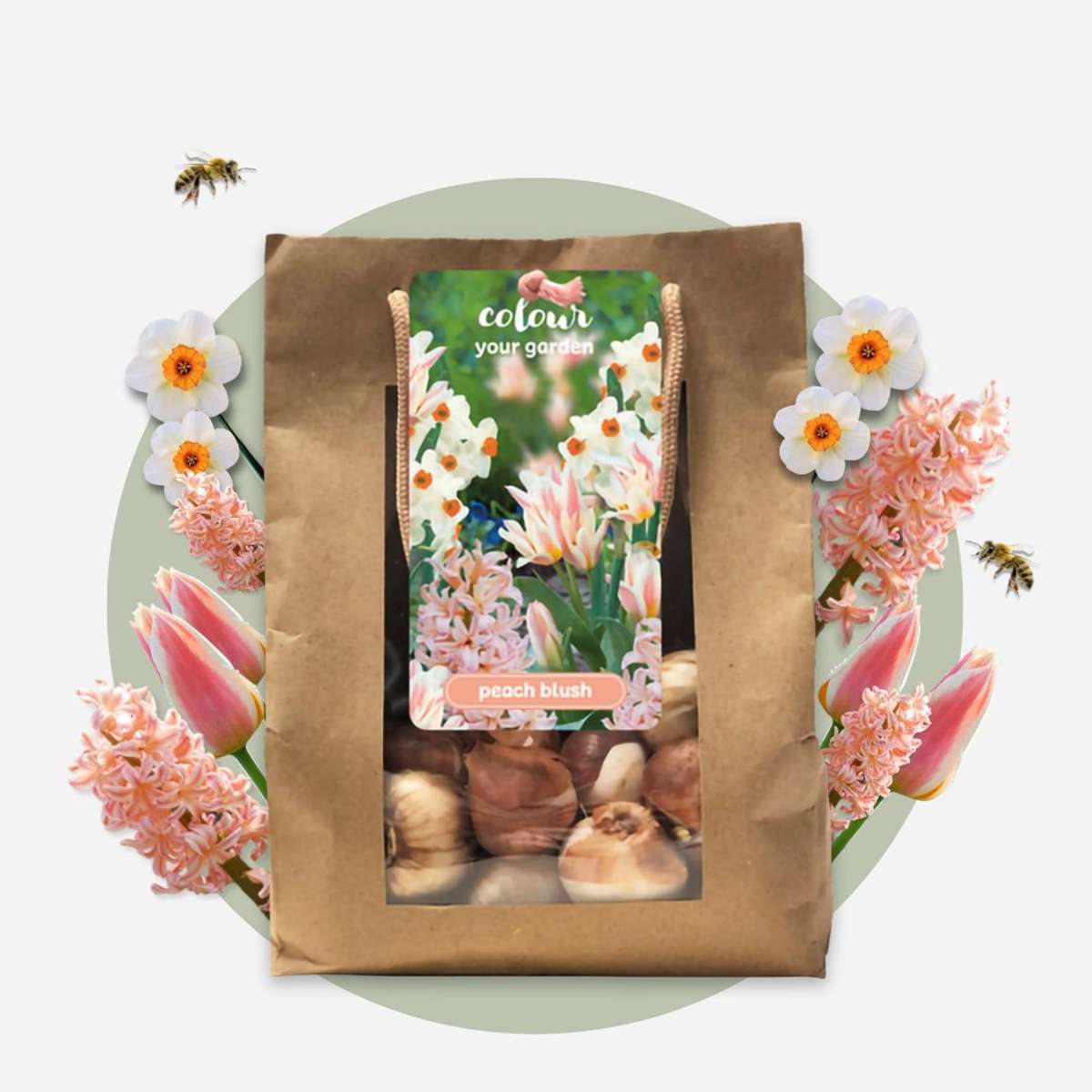 Bulb Mix Blomlökar 'Persikafärg' - Sæt Om 25 - Narcissus, Tulipa, Hyacinthus