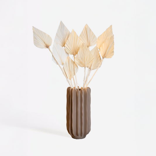 Florastore Torkade Blommor - Sæt Om 10 - Bukett 'Palmspear Bleached White'
