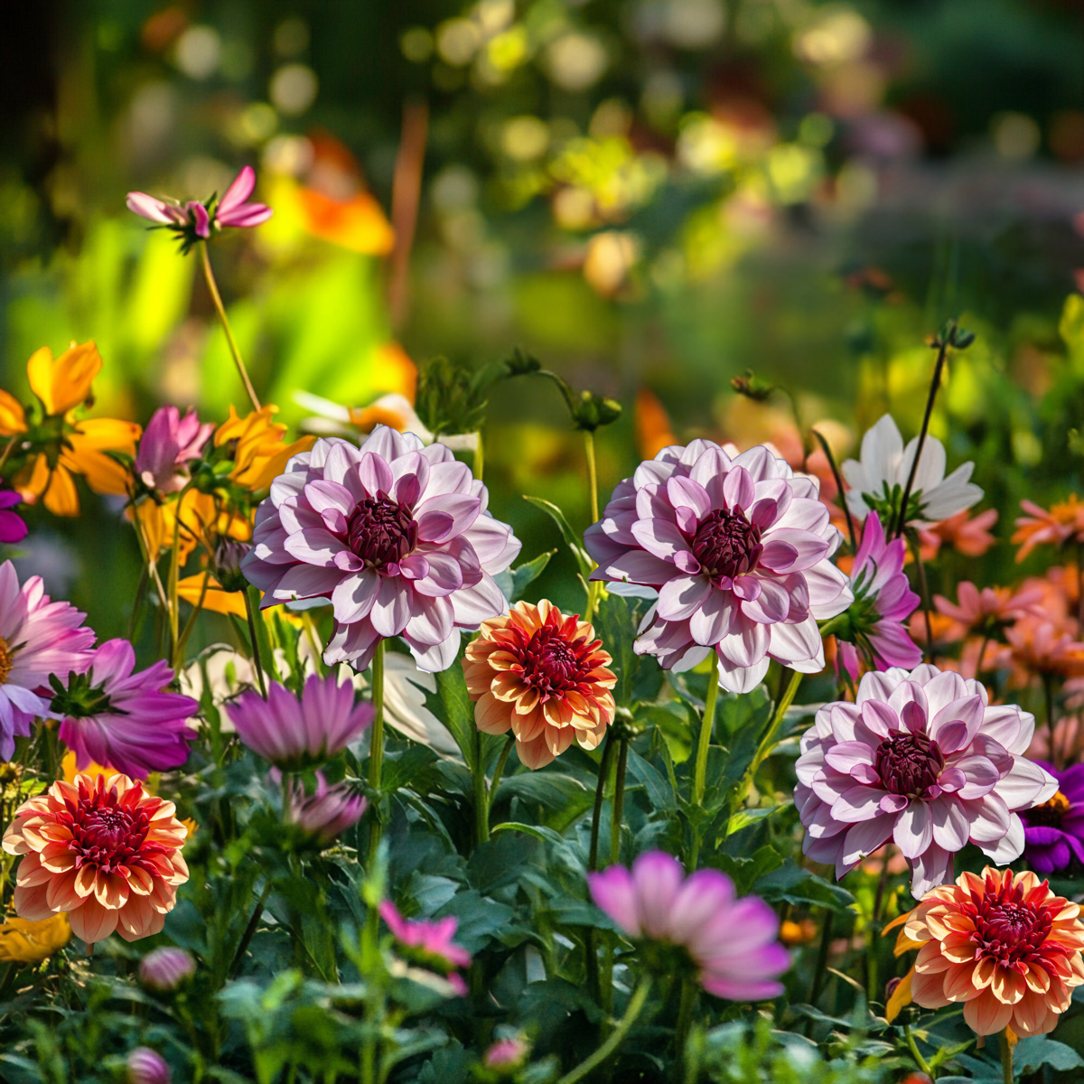 Dahlialökar - Sæt Om 3 - Dahlia 'Sweet & Honey' - Blomlökar