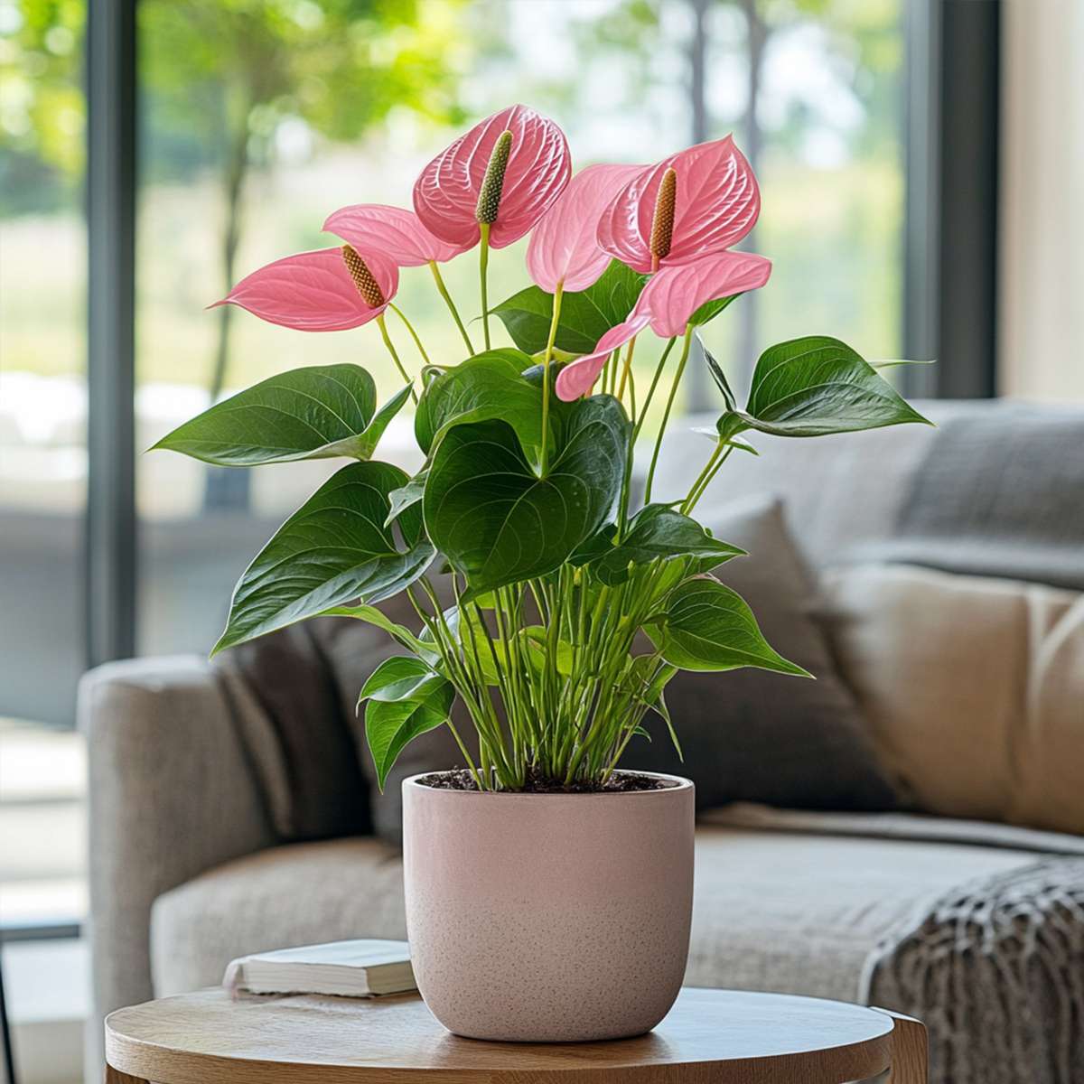 Blooming Houseplants Rosenkalla - Anthurium 'Colorado Pink' - Höjd 40-55Cm - Ø14Cm