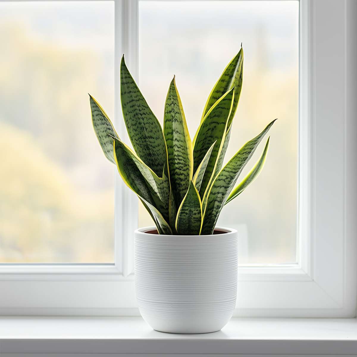 Out Of Category Houseplants Svärmorstunga - Set Om 3 - Sansevieria Trifasciata - Höjd 35-40Cm - ⌀12Cm