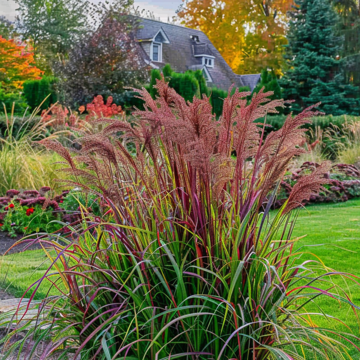 Ornamental Grasses Fingergräs - 2 St - Panicum Virgatum 'Squaw' - Höjd 40-60Cm - ⌀23Cm