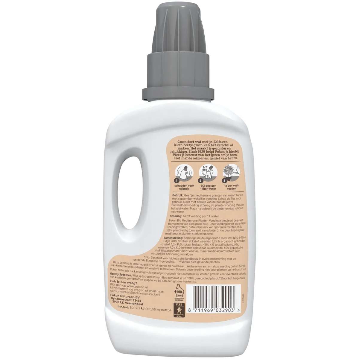 Plant Food Pokon - Flytande Gödselmedel För Medelhavsväxter - 500 Ml