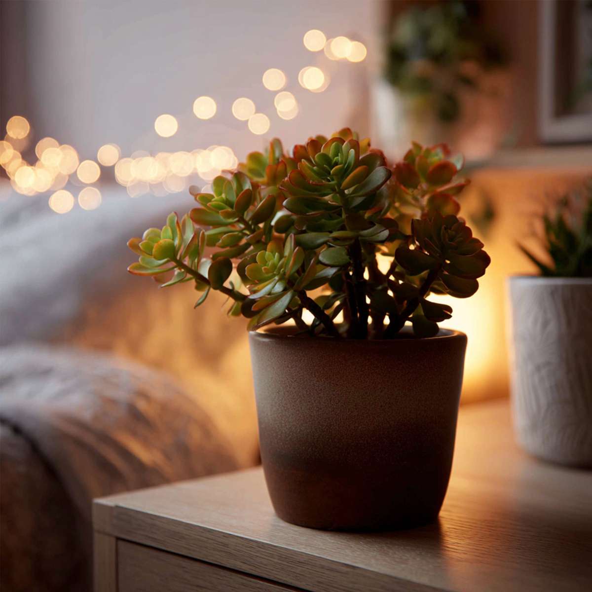 Succulents Paradisträd - 2-Pack - Crassula Ovata 'Sunset' - Höjd 15-20Cm - ⌀12Cm