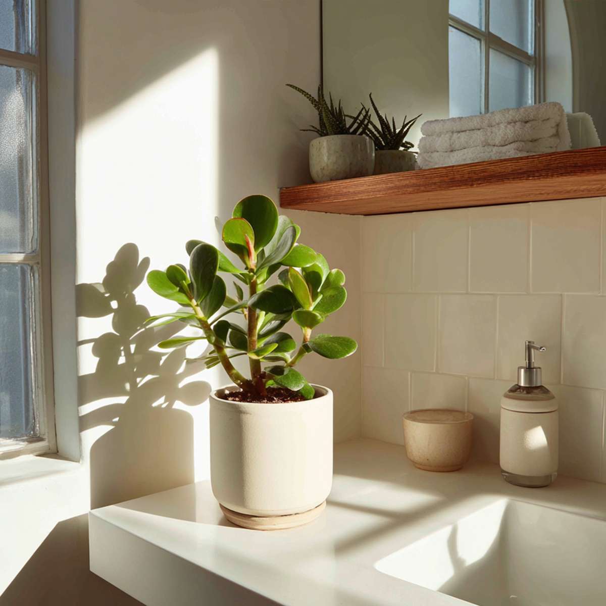 Succulents Jadeväxt - 2-Pack - Crassula Ovata - Höjd 15-25Cm - Ø12Cm